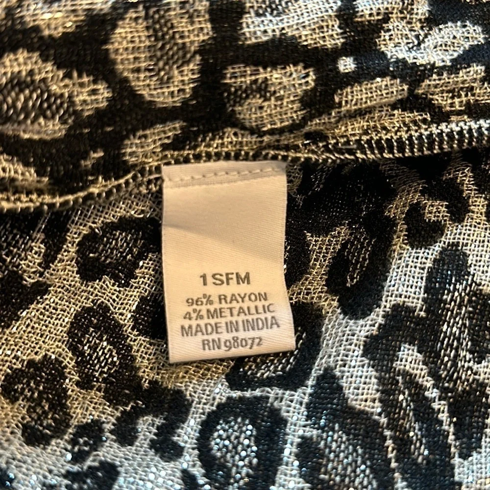 Animal Print Scarf with Fringe